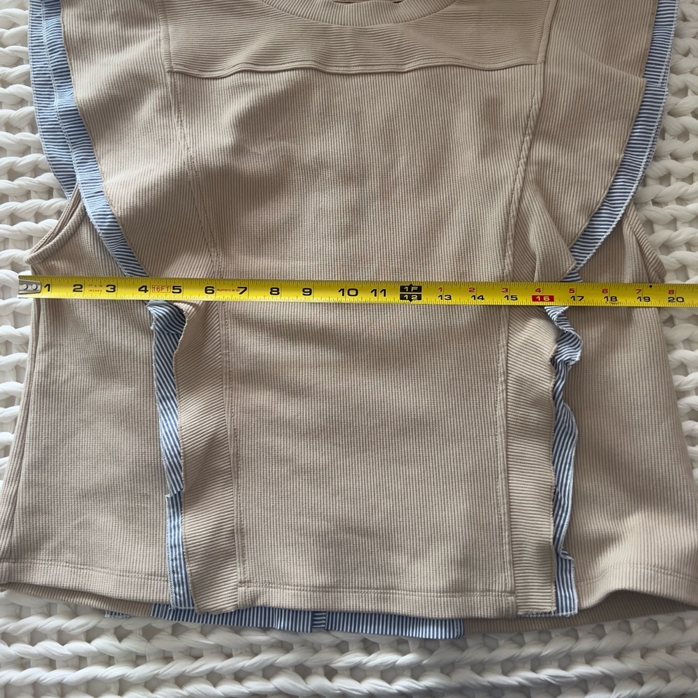 Anthropologie Sleeveless Menswear Popover Top - Picture 9 of 10